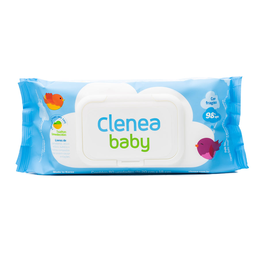 Clenea Baby - Com fragrância, 80 toalhinhas